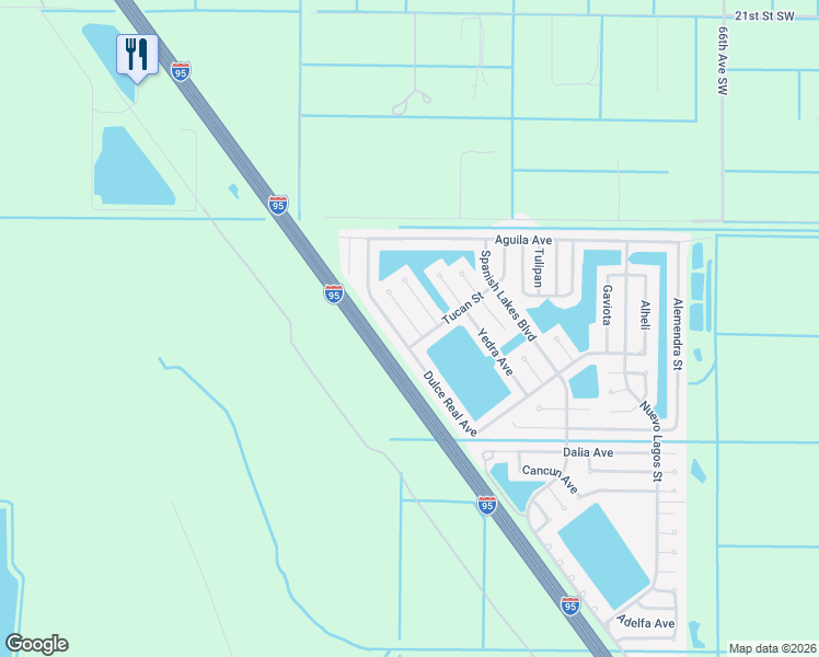 map of restaurants, bars, coffee shops, grocery stores, and more near 6724 Dulce Real Avenue in Fort Pierce
