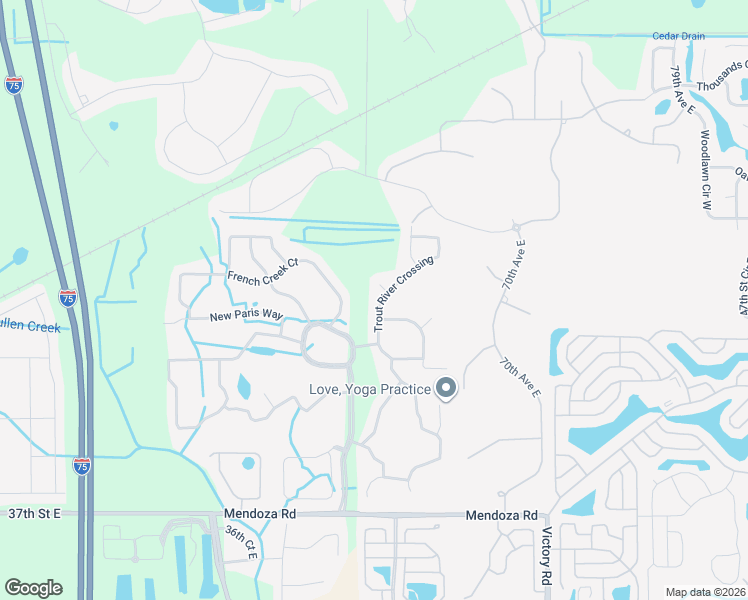 map of restaurants, bars, coffee shops, grocery stores, and more near 4607 Trout River Crossing in Ellenton