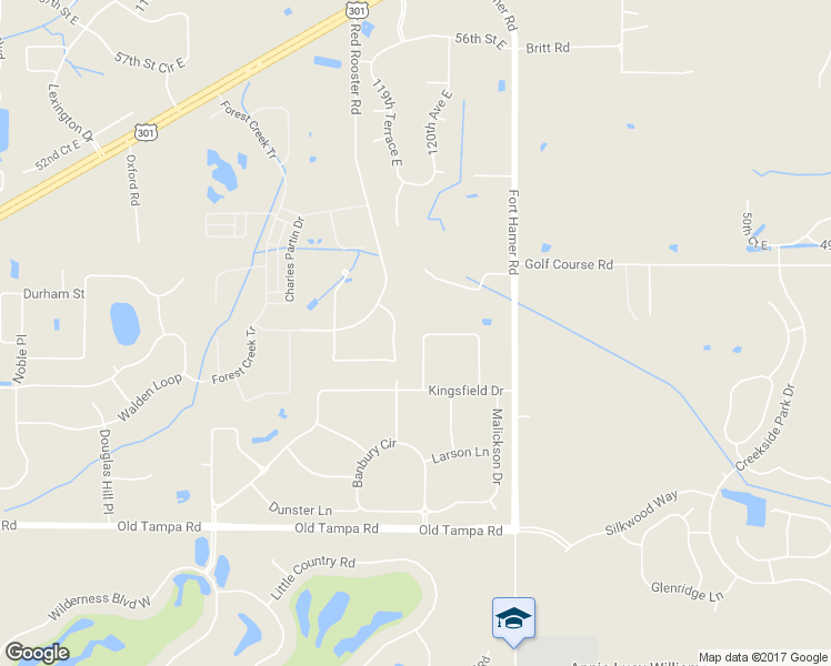 map of restaurants, bars, coffee shops, grocery stores, and more near 12045 Warwick Circle in Parrish