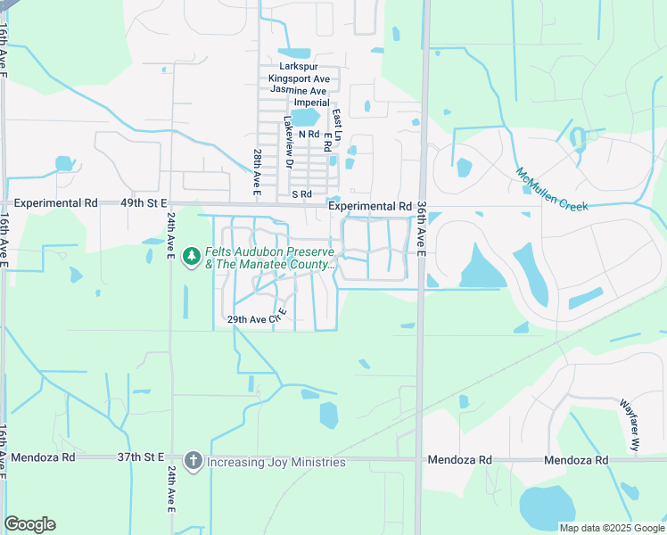 map of restaurants, bars, coffee shops, grocery stores, and more near 3115 46th Street East in Palmetto