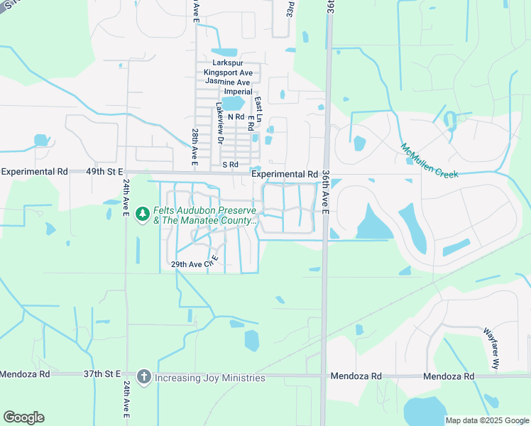 map of restaurants, bars, coffee shops, grocery stores, and more near 3205 46th Street East in Palmetto