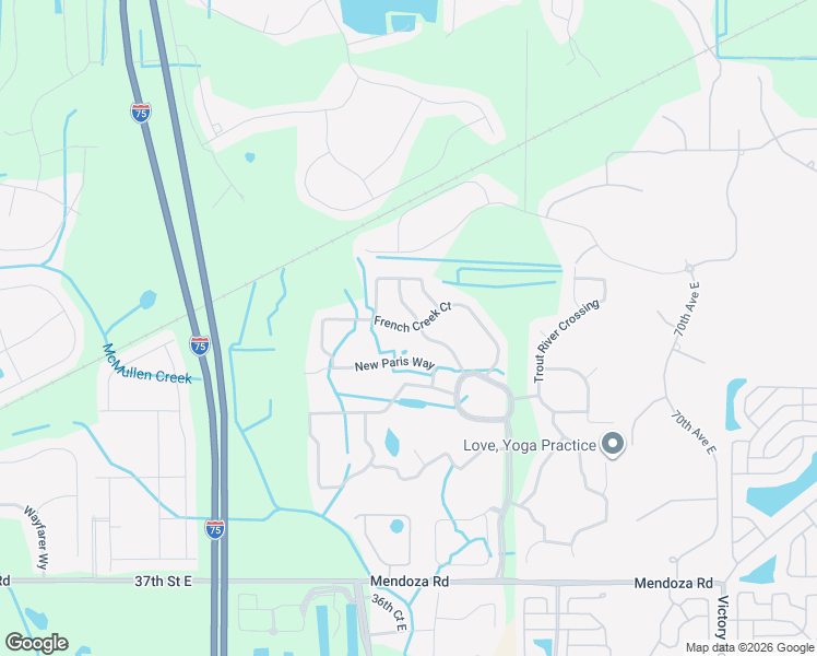 map of restaurants, bars, coffee shops, grocery stores, and more near 6014 French Creek Court in Ellenton