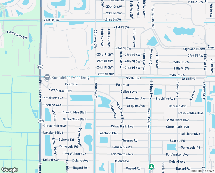 map of restaurants, bars, coffee shops, grocery stores, and more near 7901 Penny Lane in Fort Pierce