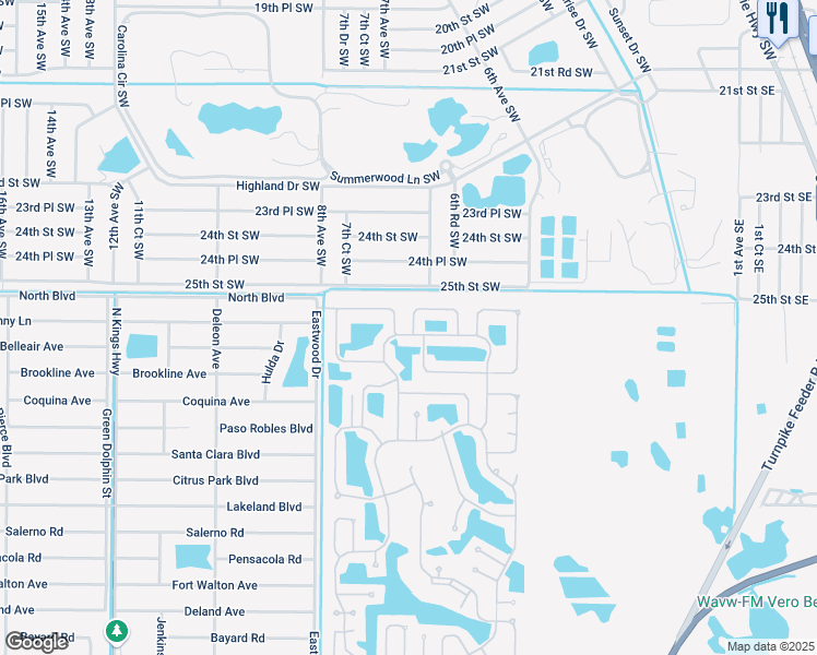 map of restaurants, bars, coffee shops, grocery stores, and more near 3 Villa Del Norte in Fort Pierce