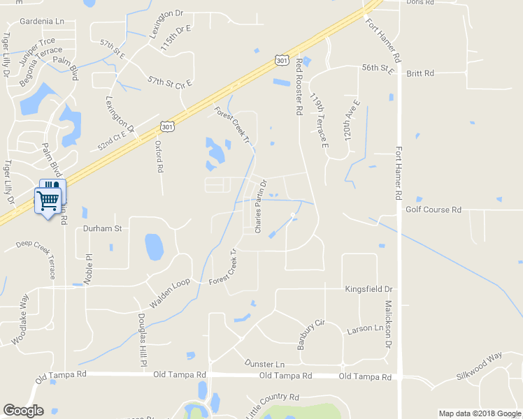 map of restaurants, bars, coffee shops, grocery stores, and more near 4818 Charles Partin Drive in Parrish