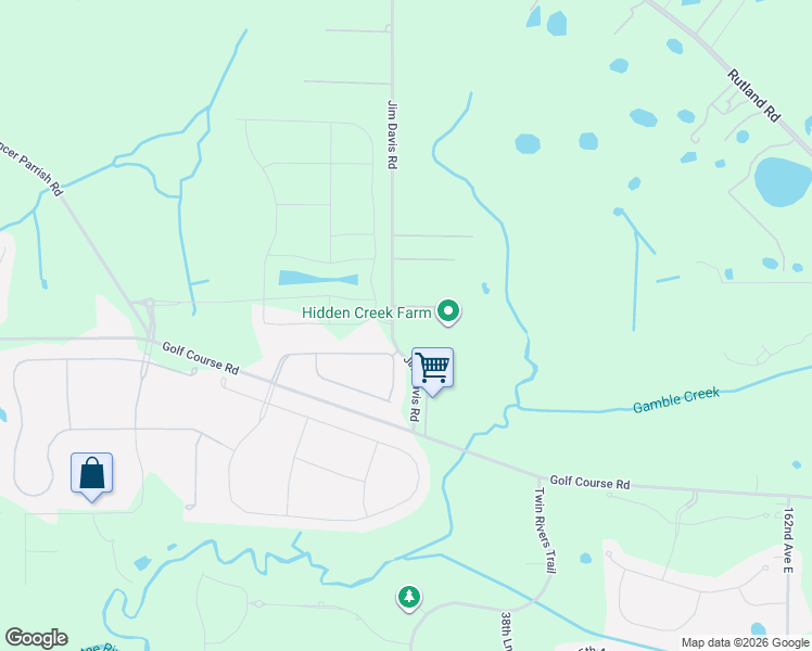 map of restaurants, bars, coffee shops, grocery stores, and more near 4920 Jim Davis Road in Parrish