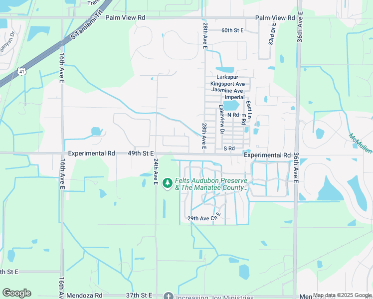 map of restaurants, bars, coffee shops, grocery stores, and more near 2519 50th Street Court East in Palmetto