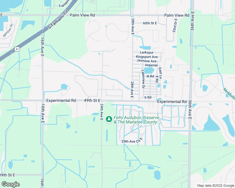map of restaurants, bars, coffee shops, grocery stores, and more near 2519 50th Street Court East in Palmetto