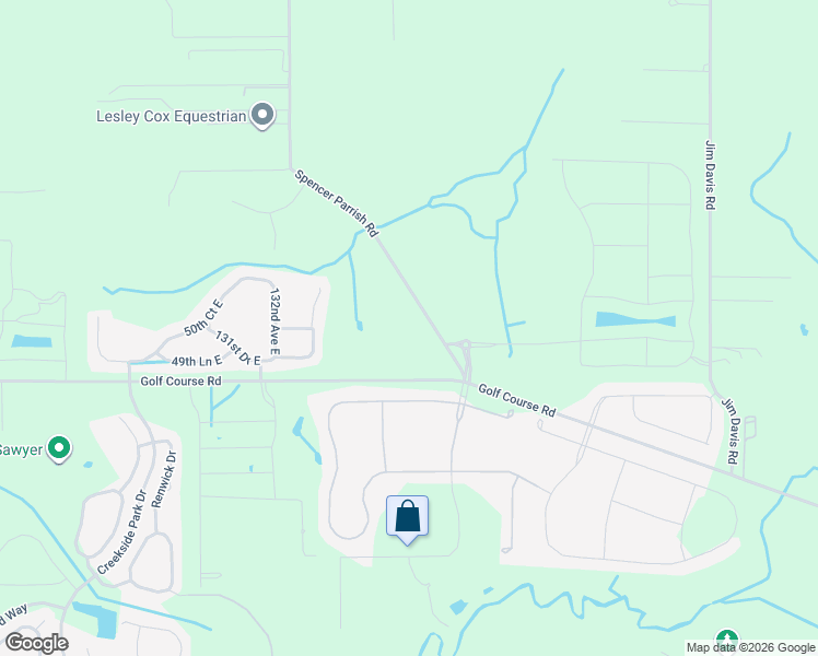 map of restaurants, bars, coffee shops, grocery stores, and more near 4901-5235 Spencer Parrish Road in Parrish