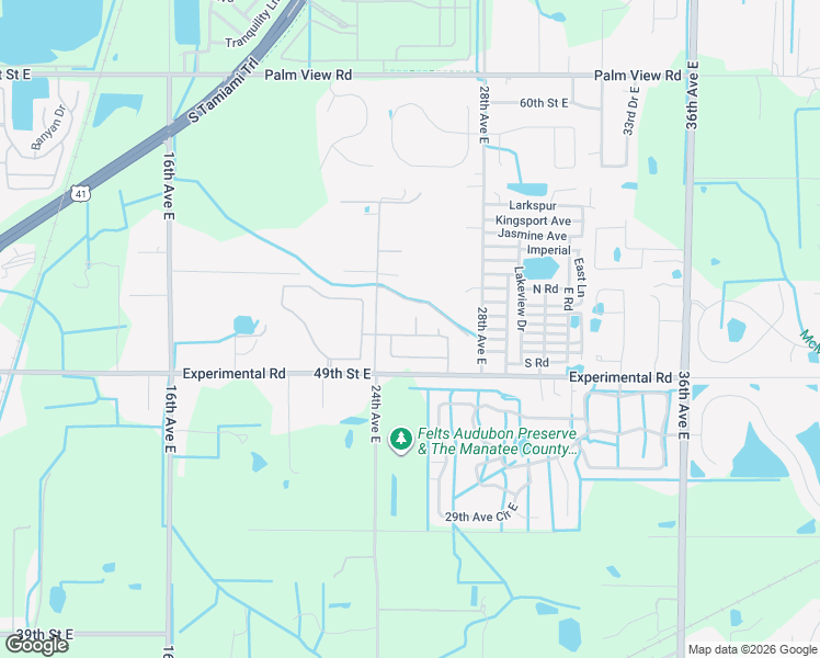 map of restaurants, bars, coffee shops, grocery stores, and more near 5103 25th Avenue Drive East in Palmetto