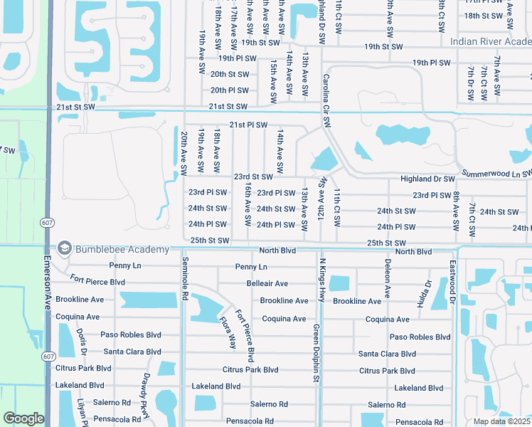map of restaurants, bars, coffee shops, grocery stores, and more near 1485 24th Street Southwest in Vero Beach