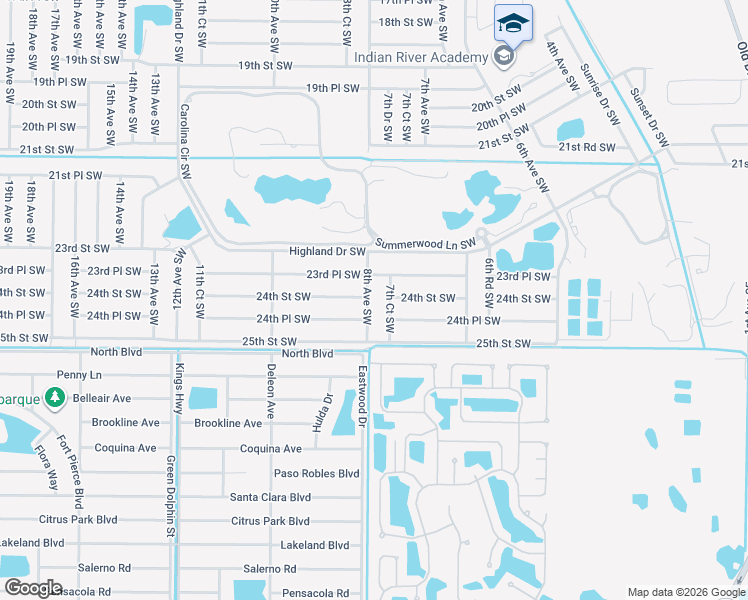map of restaurants, bars, coffee shops, grocery stores, and more near 2420 8th Avenue Southwest in Vero Beach