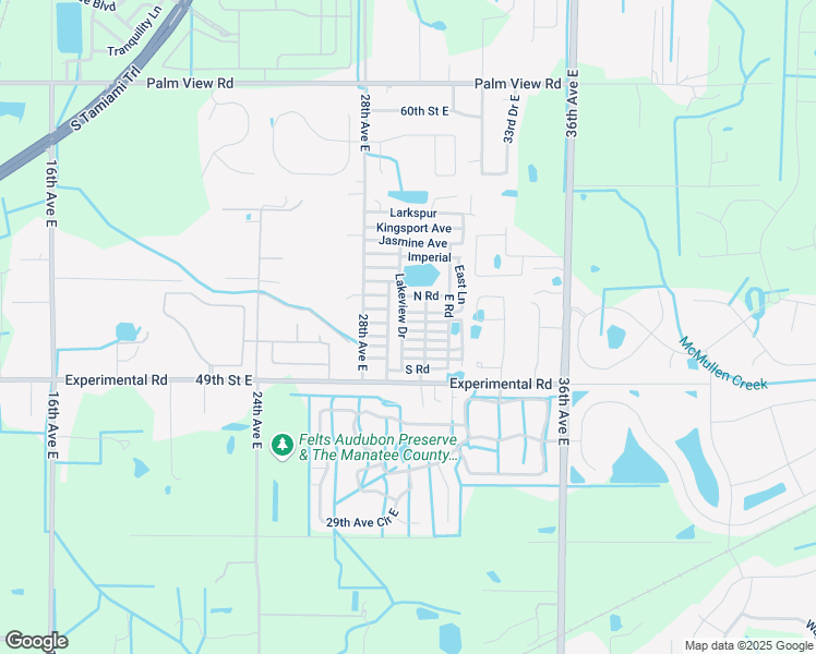 map of restaurants, bars, coffee shops, grocery stores, and more near 19 Lakeview Drive in Palmetto