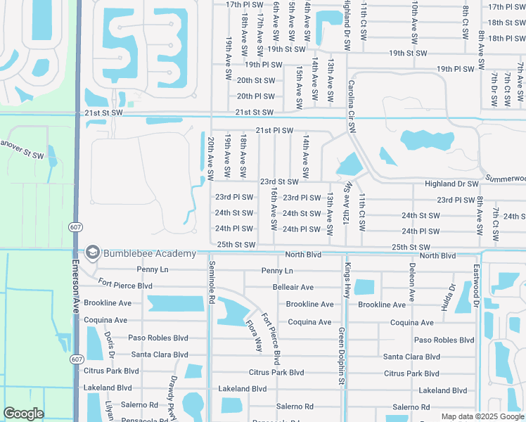 map of restaurants, bars, coffee shops, grocery stores, and more near 2425 16th Avenue Southwest in Vero Beach