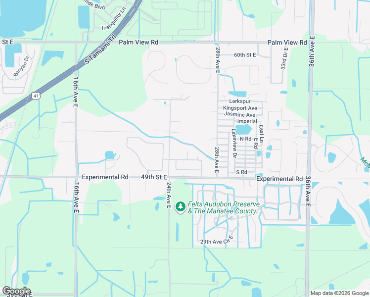 map of restaurants, bars, coffee shops, grocery stores, and more near 5103 25th Avenue Drive East in Palmetto