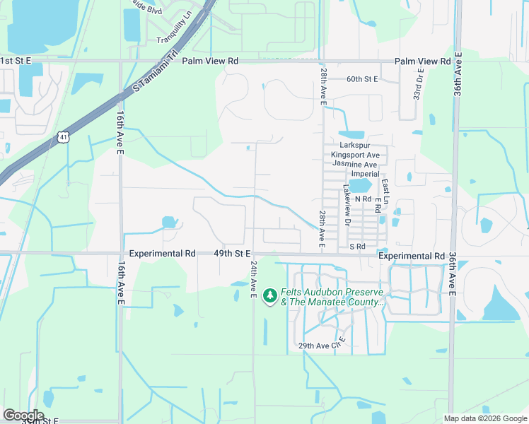 map of restaurants, bars, coffee shops, grocery stores, and more near 5204 24th Avenue East in Palmetto
