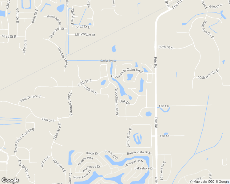 map of restaurants, bars, coffee shops, grocery stores, and more near 5207 Woodlawn Circle West in Palmetto