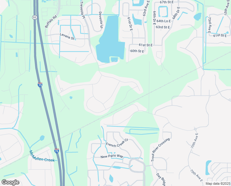 map of restaurants, bars, coffee shops, grocery stores, and more near 5819 Mezzana Run in Palmetto