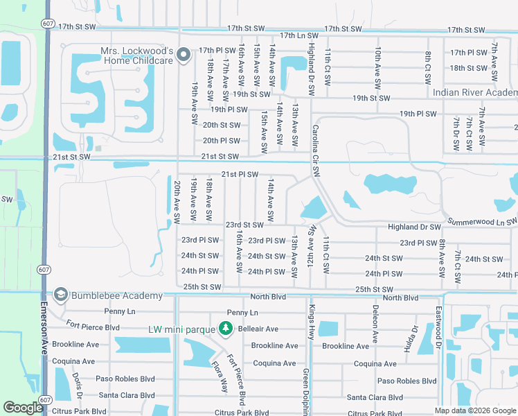 map of restaurants, bars, coffee shops, grocery stores, and more near 2246 15th Avenue Southwest in Vero Beach