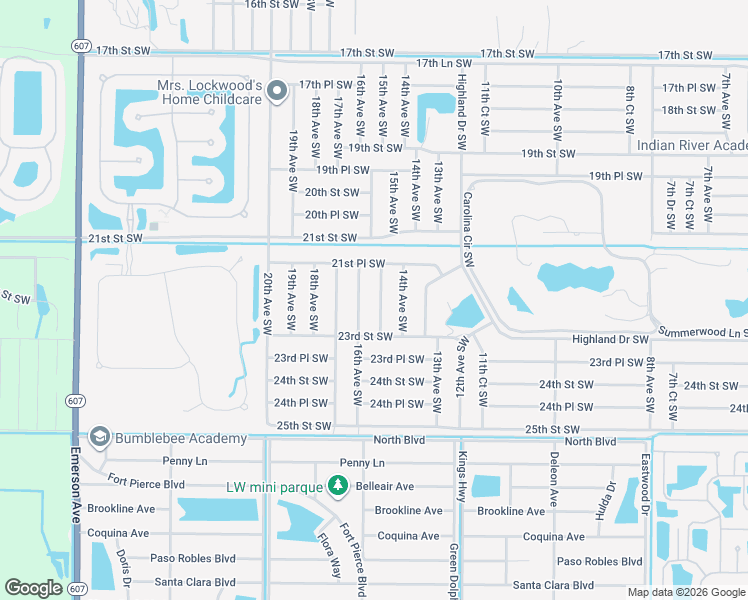 map of restaurants, bars, coffee shops, grocery stores, and more near 2246 15th Avenue Southwest in Vero Beach