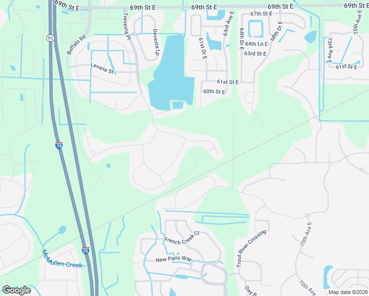 map of restaurants, bars, coffee shops, grocery stores, and more near 5819 Mezzana Run in Palmetto