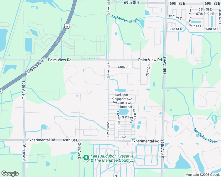 map of restaurants, bars, coffee shops, grocery stores, and more near 5519 28th Avenue East in Palmetto