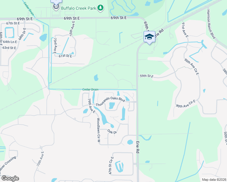 map of restaurants, bars, coffee shops, grocery stores, and more near 8034 56th Court East in Palmetto