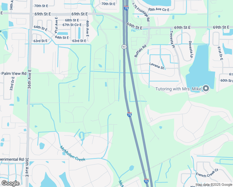 map of restaurants, bars, coffee shops, grocery stores, and more near State Highway 93 in Palmetto