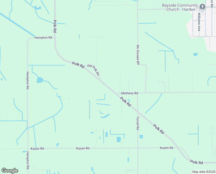 map of restaurants, bars, coffee shops, grocery stores, and more near 1518 Polk Road in Wauchula