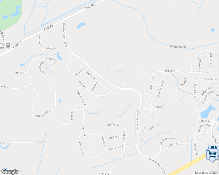 map of restaurants, bars, coffee shops, grocery stores, and more near 5810 100th Avenue East in Parrish