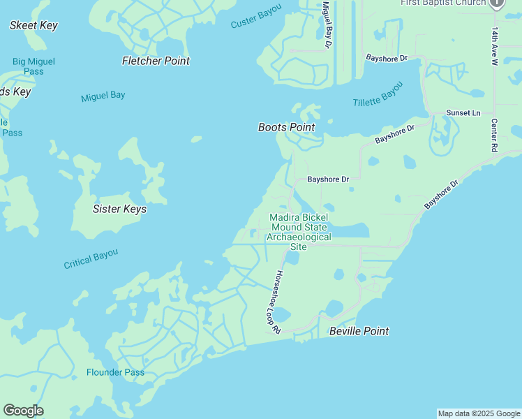 map of restaurants, bars, coffee shops, grocery stores, and more near 60 Mound Place in Terra Ceia