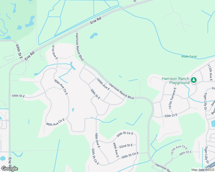 map of restaurants, bars, coffee shops, grocery stores, and more near 5916 100th Avenue East in Parrish