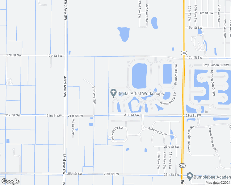 map of restaurants, bars, coffee shops, grocery stores, and more near 3376 Westford Circle Southwest in Vero Beach