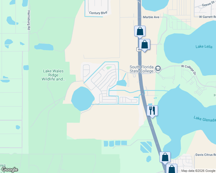 map of restaurants, bars, coffee shops, grocery stores, and more near 37349 Heidi Terrace in Avon Park
