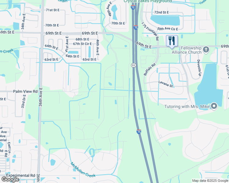 map of restaurants, bars, coffee shops, grocery stores, and more near 6415 Sim Barco Road in Palmetto