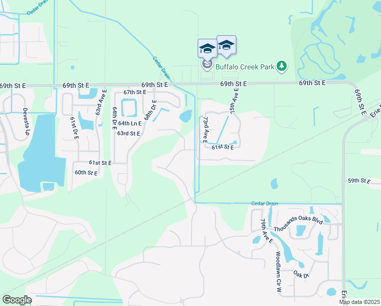 map of restaurants, bars, coffee shops, grocery stores, and more near 7059 Water Mill Street in Palmetto