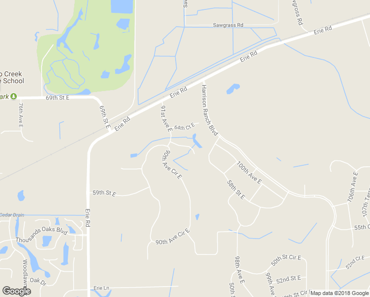 map of restaurants, bars, coffee shops, grocery stores, and more near 9123 63rd Court East in Parrish