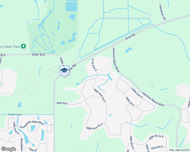 map of restaurants, bars, coffee shops, grocery stores, and more near 6311 91st Avenue East in Parrish