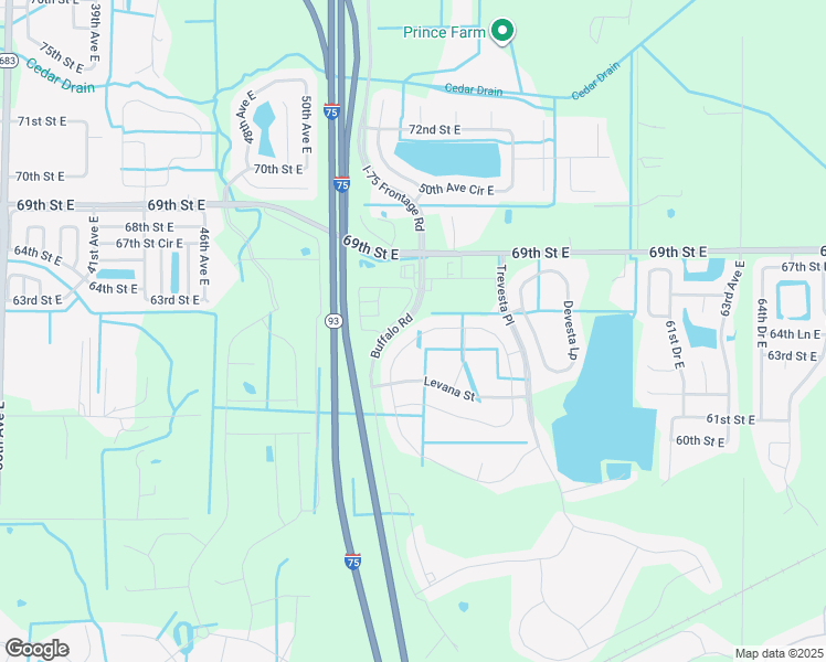 map of restaurants, bars, coffee shops, grocery stores, and more near 6514 Kenava Loop in Palmetto