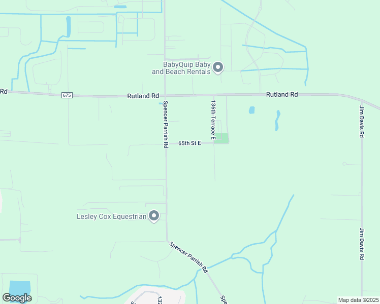 map of restaurants, bars, coffee shops, grocery stores, and more near 13507 65th Street East in Parrish