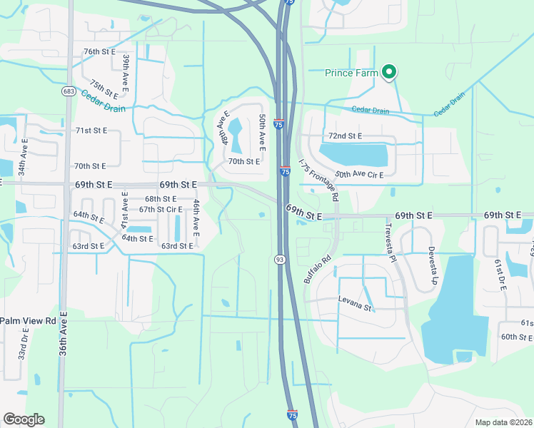 map of restaurants, bars, coffee shops, grocery stores, and more near 6705 Sim Barco Road in Palmetto