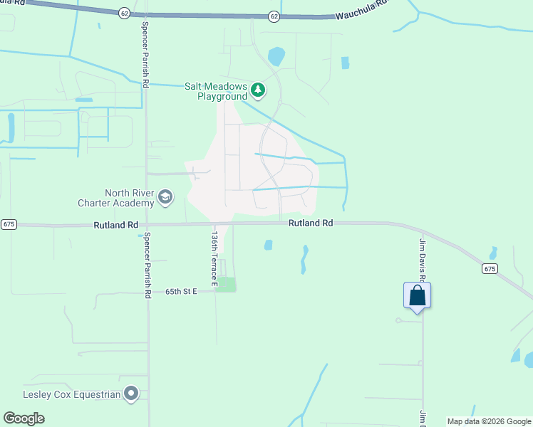 map of restaurants, bars, coffee shops, grocery stores, and more near 13960 County Road 675 in Parrish