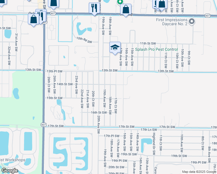 map of restaurants, bars, coffee shops, grocery stores, and more near 1411 18th Avenue Southwest in Vero Beach