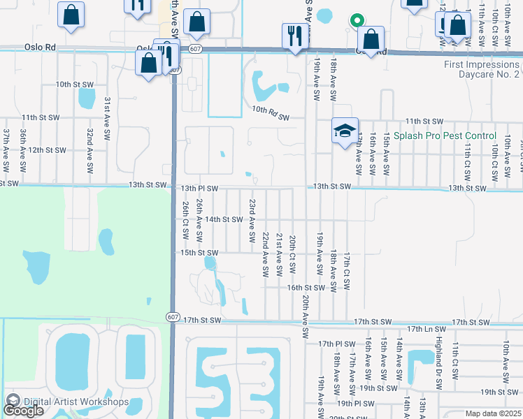 map of restaurants, bars, coffee shops, grocery stores, and more near 1315 22nd Avenue Southwest in Vero Beach