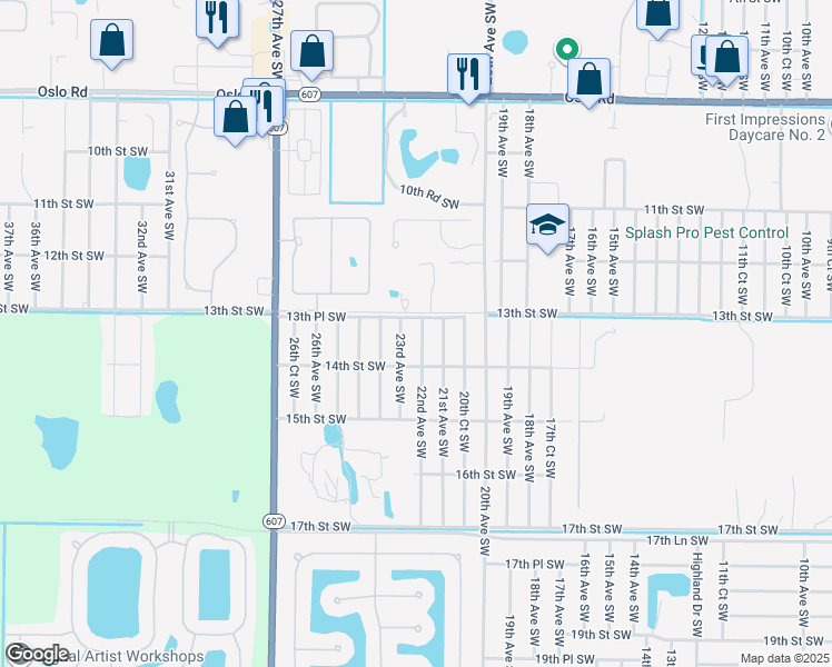 map of restaurants, bars, coffee shops, grocery stores, and more near 1315 22nd Avenue Southwest in Vero Beach