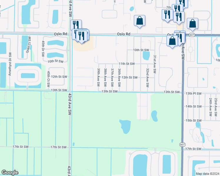 map of restaurants, bars, coffee shops, grocery stores, and more near 1263 37th Avenue Southwest in Vero Beach