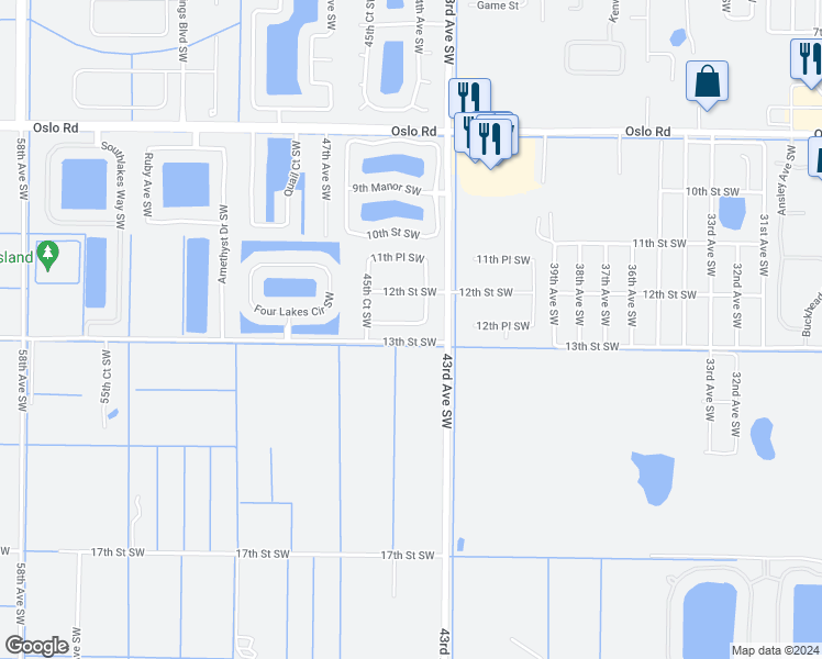map of restaurants, bars, coffee shops, grocery stores, and more near 4365 12th Manor Southwest in Vero Beach