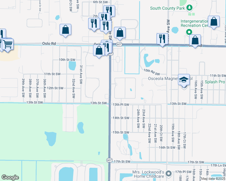 map of restaurants, bars, coffee shops, grocery stores, and more near 2643 12th Square Southwest in Vero Beach
