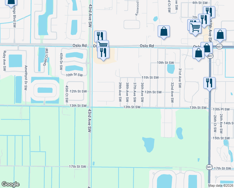 map of restaurants, bars, coffee shops, grocery stores, and more near 1190 40th Avenue Southwest in Vero Beach