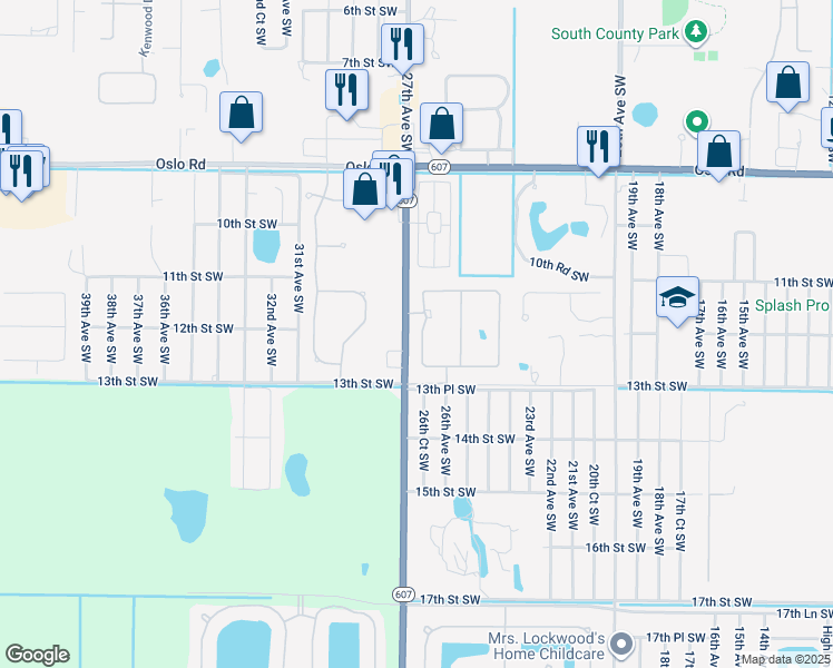 map of restaurants, bars, coffee shops, grocery stores, and more near 2645 12th Square Southwest in Vero Beach